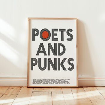Poets And Punk Graphic Retro Art Print, 4 of 8