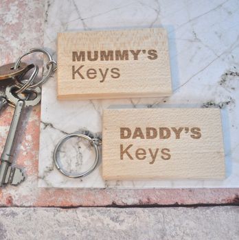 Personalised Wooden Keyring, 2 of 4