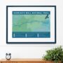 Hadrian's Wall Path Map Art Print With Tick List, thumbnail 4 of 8