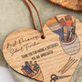 Best Primary Teacher Personalised Oak Heart Token, thumbnail 2 of 2