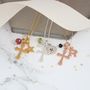 Personalised Cross Necklace With Birthstones, thumbnail 1 of 12