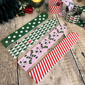 Christmas Paper Chains Trees, Mistletoe And Stripes Decoration, 8 of 9