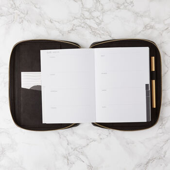 Black Croc Notebook Planner Diary Case. Porte, 4 of 7
