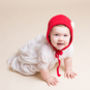 Hand Crochet Baby Little Red Bonnet, thumbnail 3 of 3