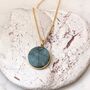 'The Circle' Emerald May Birthstone Necklace, Gold, thumbnail 1 of 6