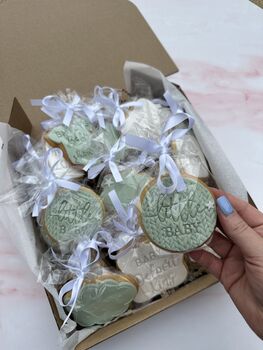 Sage Baby Shower Biscuit Favours, 2 of 4