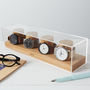 Personalised Solid Oak Watch Stand For Four Watches, thumbnail 9 of 12