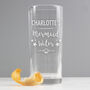 Personalised Mermaid Water Engraved Glass, thumbnail 3 of 4