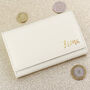 Personalised Gold Name Leather Cream Purse, thumbnail 2 of 4