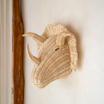 Triceratops Rattan Wall Mask Dinosaur Wall Art, 4 of 7