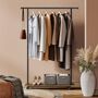 Portable Clothes Rack Metal Clothes Rail Storage Shelf, thumbnail 1 of 12