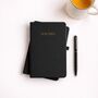Personalised Black Notebook, thumbnail 1 of 5