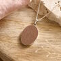 Oval Cremation Ashes Necklace For Human Or Pet Ashes, thumbnail 3 of 5