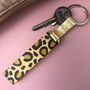 Personalised Leopard Print Glitter Stick Keyring, thumbnail 2 of 4