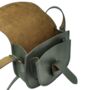 Crossbody Khaki Green Loop Closure Leather Saddle Bag Maya Dark Military Green, thumbnail 4 of 4