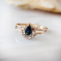 Alina 9 Ct Gold Pear Sapphire And Diamond Ring, thumbnail 5 of 5