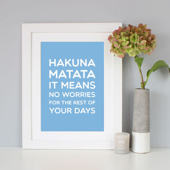 'Hakuna Matata' Disney Quote Print, 5 of 5