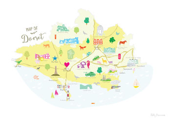 Personalised Dorset Map: Add Favourite Places, 3 of 4