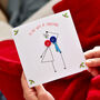 'Kissing Under Mistletoe' Button Christmas Card, thumbnail 2 of 11