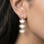 Gingko 18 K Gold Plated Shell Earrings, thumbnail 5 of 5