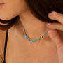 Custom Morse Code Turquoise Necklace, thumbnail 6 of 9
