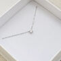 Solitaire Diamond Necklace Silver, thumbnail 3 of 9