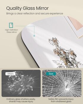 Rounded Full Body Mirror Standing Frame, 4 of 7