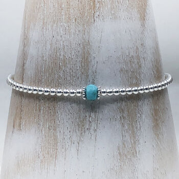 Silver Turquoise December Birthstone Bracelet, 2 of 7