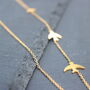 Bird Pendant Choker Necklace 18ct Gold Plated Jewellery, thumbnail 4 of 7