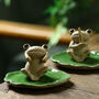 Handmade Frog Ceramic Tea Ornaments, thumbnail 2 of 12