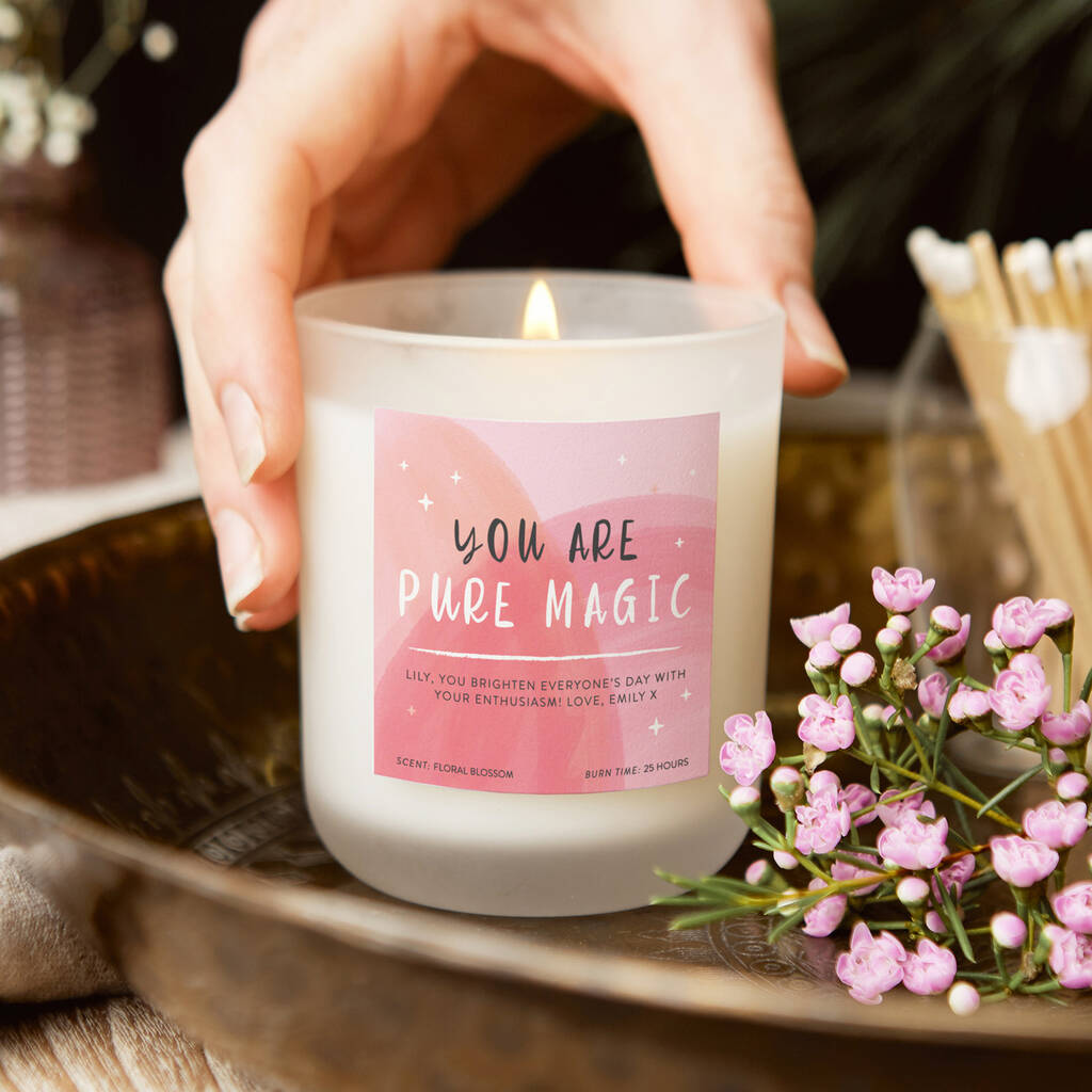 You Are Pure Magic Pink Candle Gift By Kindred Fires ...