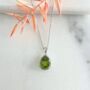 Peridot 925 Sterling Silver Pear Drop Necklace, thumbnail 1 of 4
