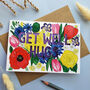 'Get Well Hugs' Paper Cut Card, thumbnail 2 of 4