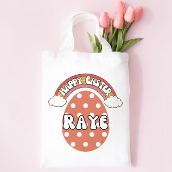 Retro Rainbow Easter Egg Hunting Bag, 2 of 2