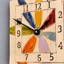 Large Numbers Floral Bright Wall Clock, thumbnail 3 of 6