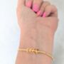 Gold Vermeil Milestone Birthday Stretch Bracelet In Various Ages, thumbnail 1 of 9