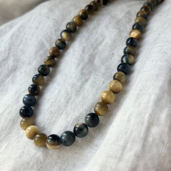 Edie Sterling Silver Tiger's Eye Necklace, 5 of 7