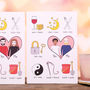 Personalised Valentine's Couple Portrait Love Card, thumbnail 3 of 4