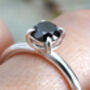 5mm Black Diamond Engagement Ring, thumbnail 4 of 5
