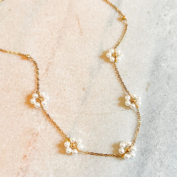 Delicate Beaded Daisy Chain Necklace, 2 of 4