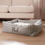 Personalised Check Cradle Dog Bed, thumbnail 1 of 4