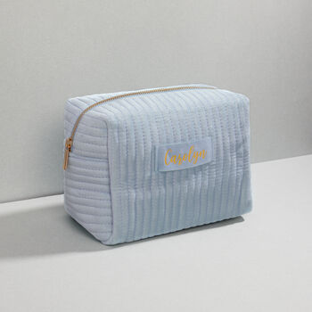Personalised Soft Velvet Makeup Cosmetic Toiletry Bag, 4 of 8