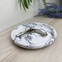 Grey Marbled Round Trinket Tray Dish, thumbnail 4 of 6