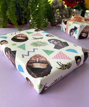 Jeff Goldblum Wrapping Paper, Funny 90s Dinosaur Wrap, 5 of 10