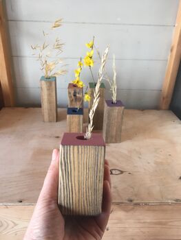 Set Of Three Wooden Vases, 3 of 6