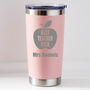Personalised Best Teacher Ever Apple Thermos Insulated Cup, thumbnail 5 of 6
