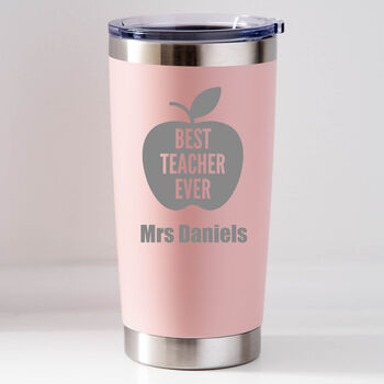 Personalised Best Teacher Ever Apple Thermos Insulated Cup, 5 of 6