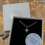 Handmade Sterling Silver North Star Birthstone Christmas Necklace: March Birthstone, thumbnail 2 of 12