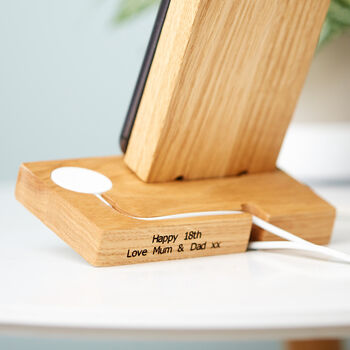 Personalised iPhone And Apple Watch Charging Stand, 5 of 12