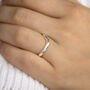 Sterling Silver Open Wave Ring, thumbnail 3 of 7